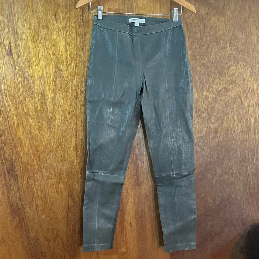 BANANA REPUBLIC HERITAGE COLLECTION Taupe Leather Pants Sz 6